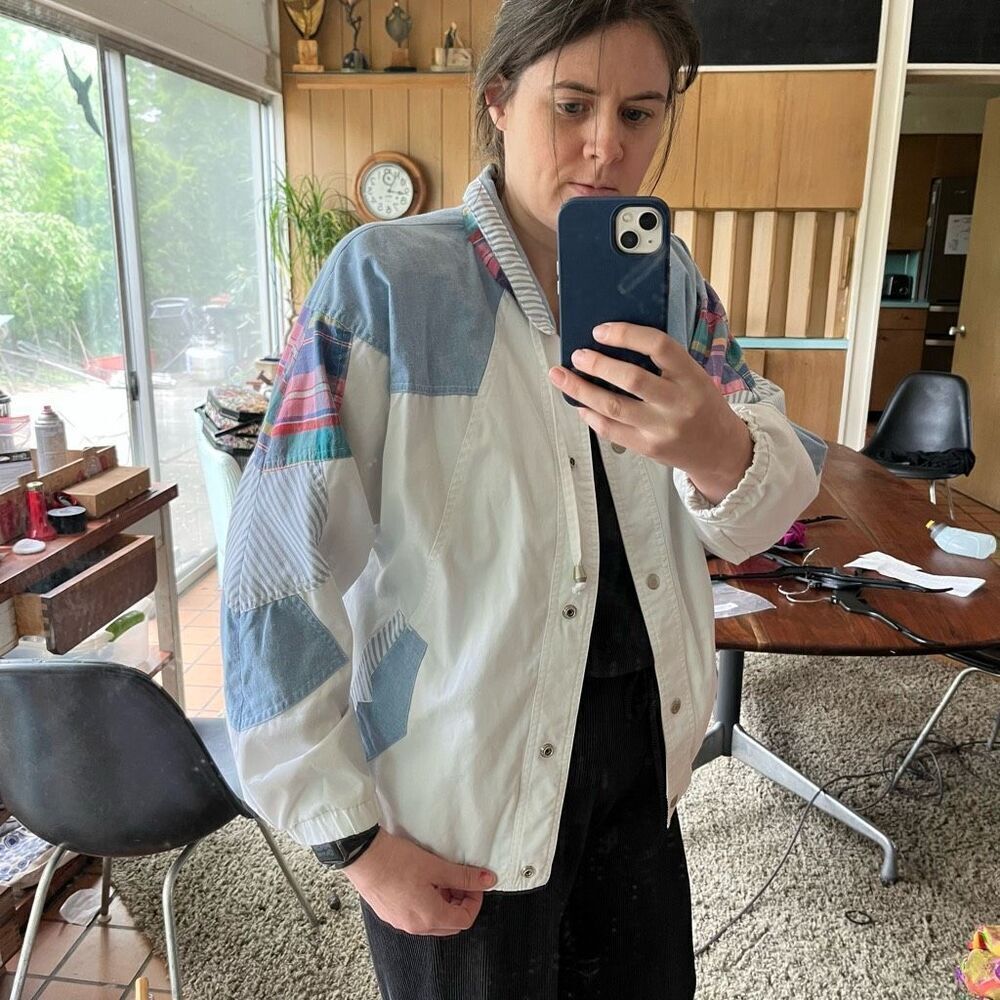 VTG 80s Colorblock Patchwork Windbreaker Jacket Pastel – Flexible Fit